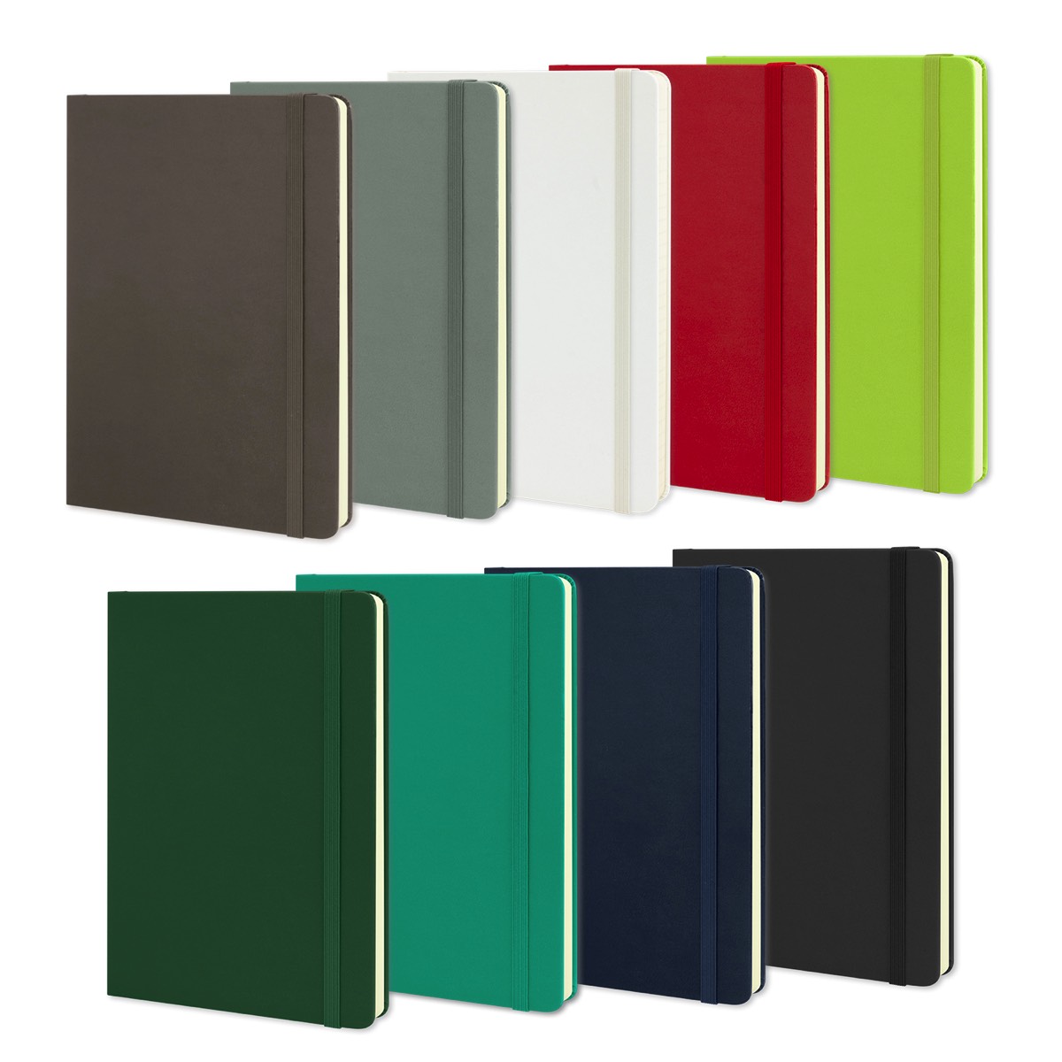 elevate notebook colours with matching elastic closure