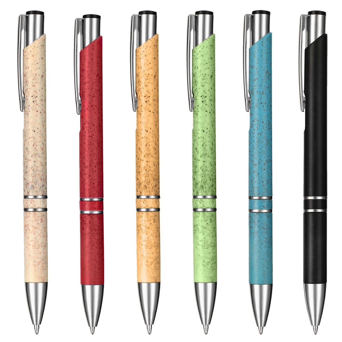 elevate wood / recycled pens with coloured barrel options